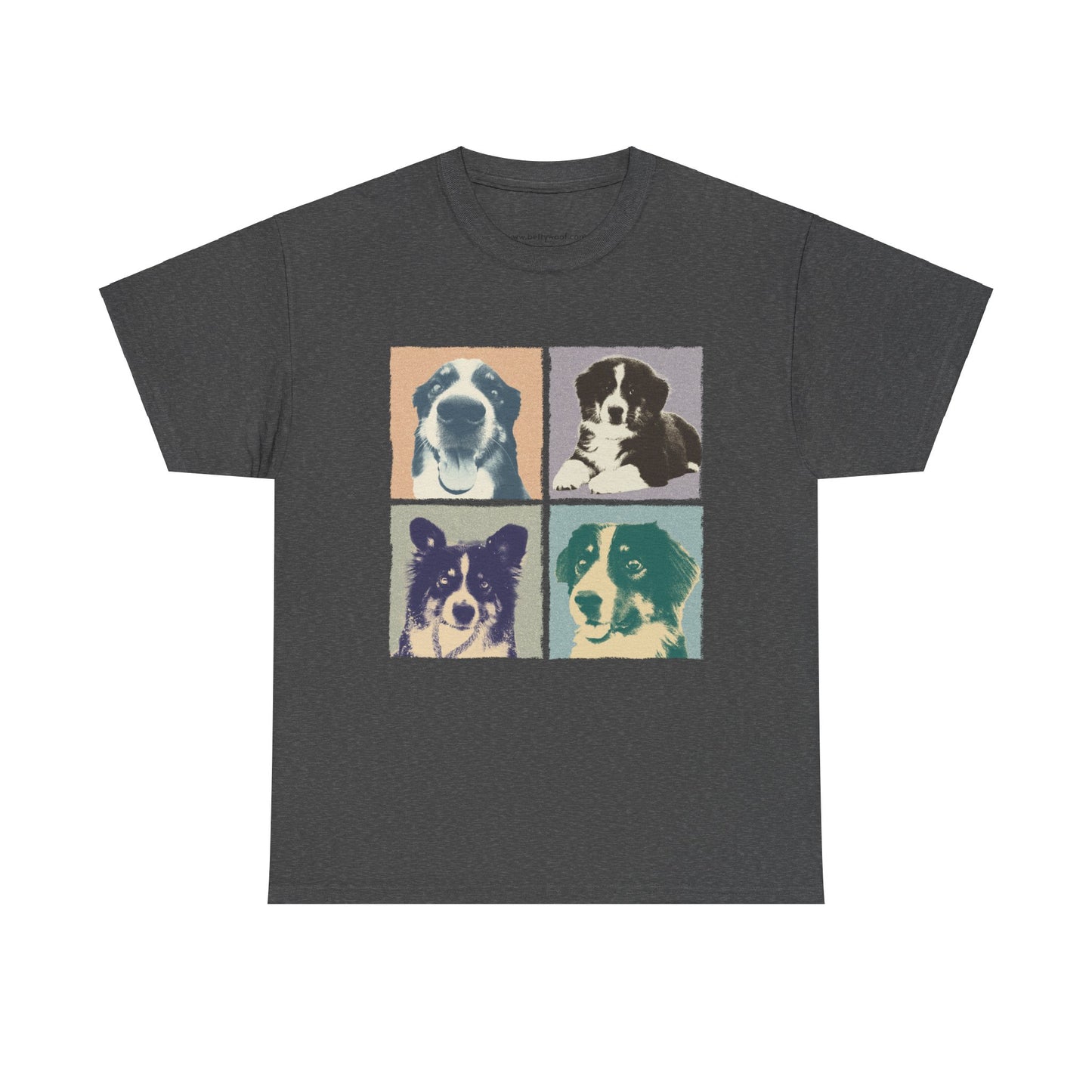 Hundefoto auf T-Shirt bedruckt im retro Look