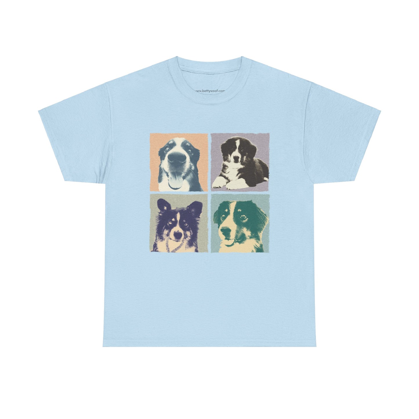 Hundefoto auf T-Shirt bedruckt im retro Look