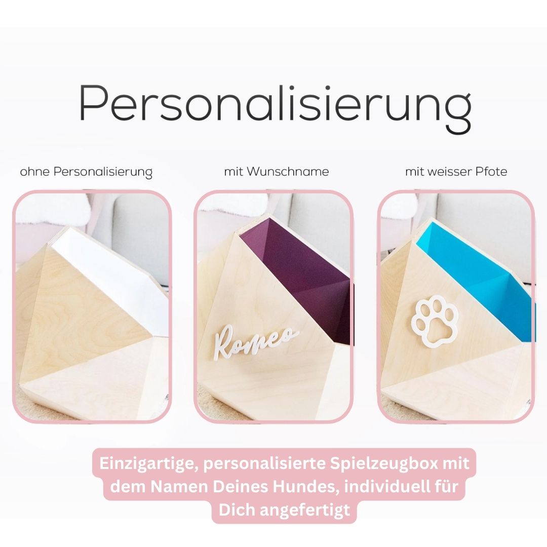 Hundespielzeugbox personalisiert