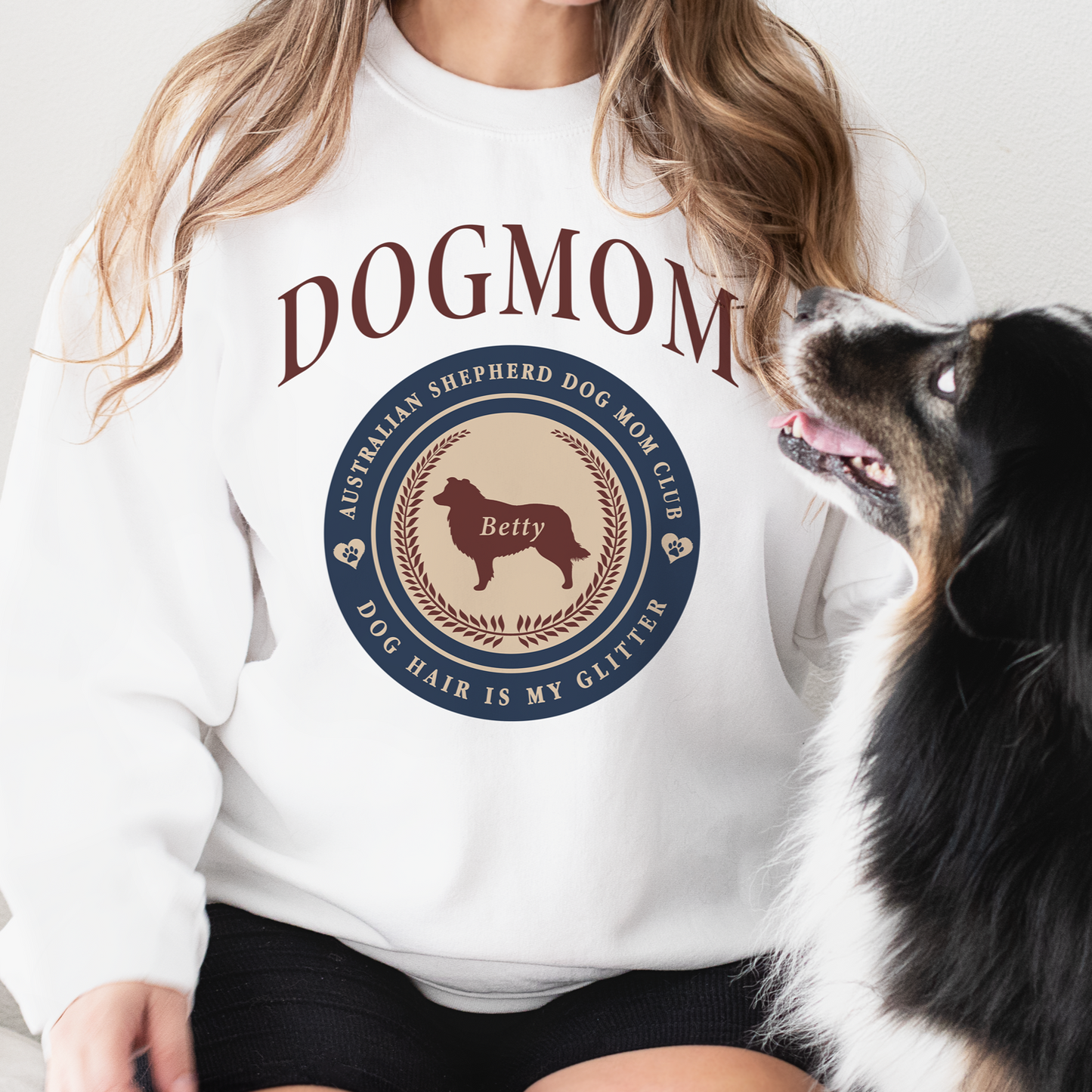 Australian Shepherd Pullover mit Hundename