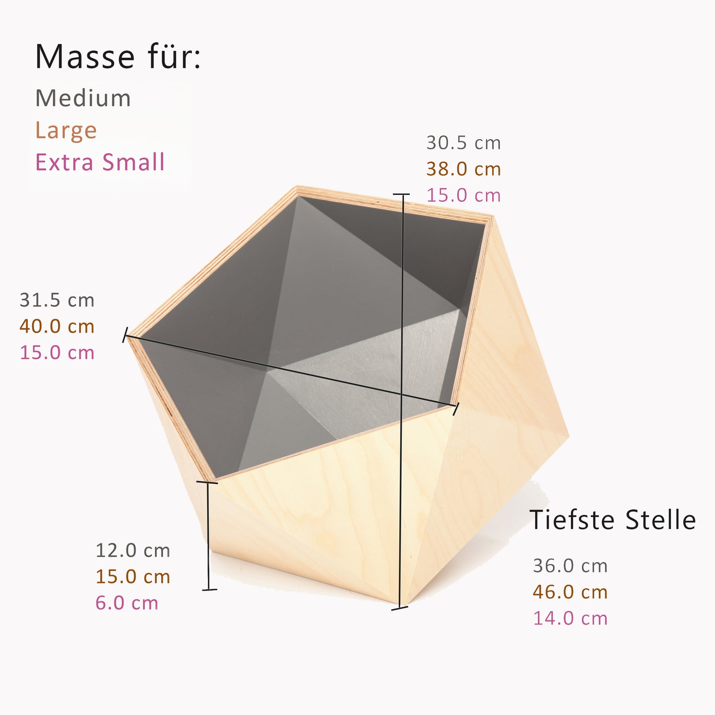 Moderne Hundespielzeugbox Dunkelgrau