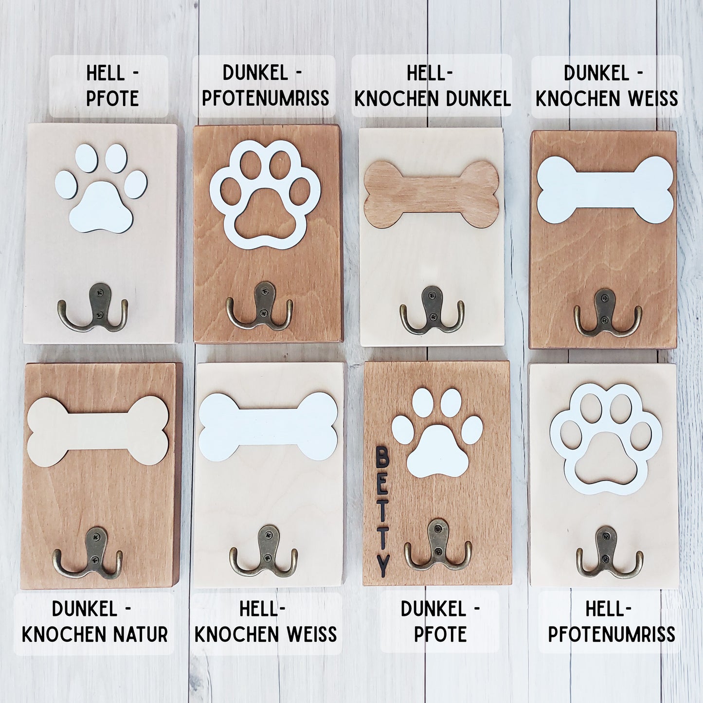 Originelle Garderobe für Hunde personalisiert