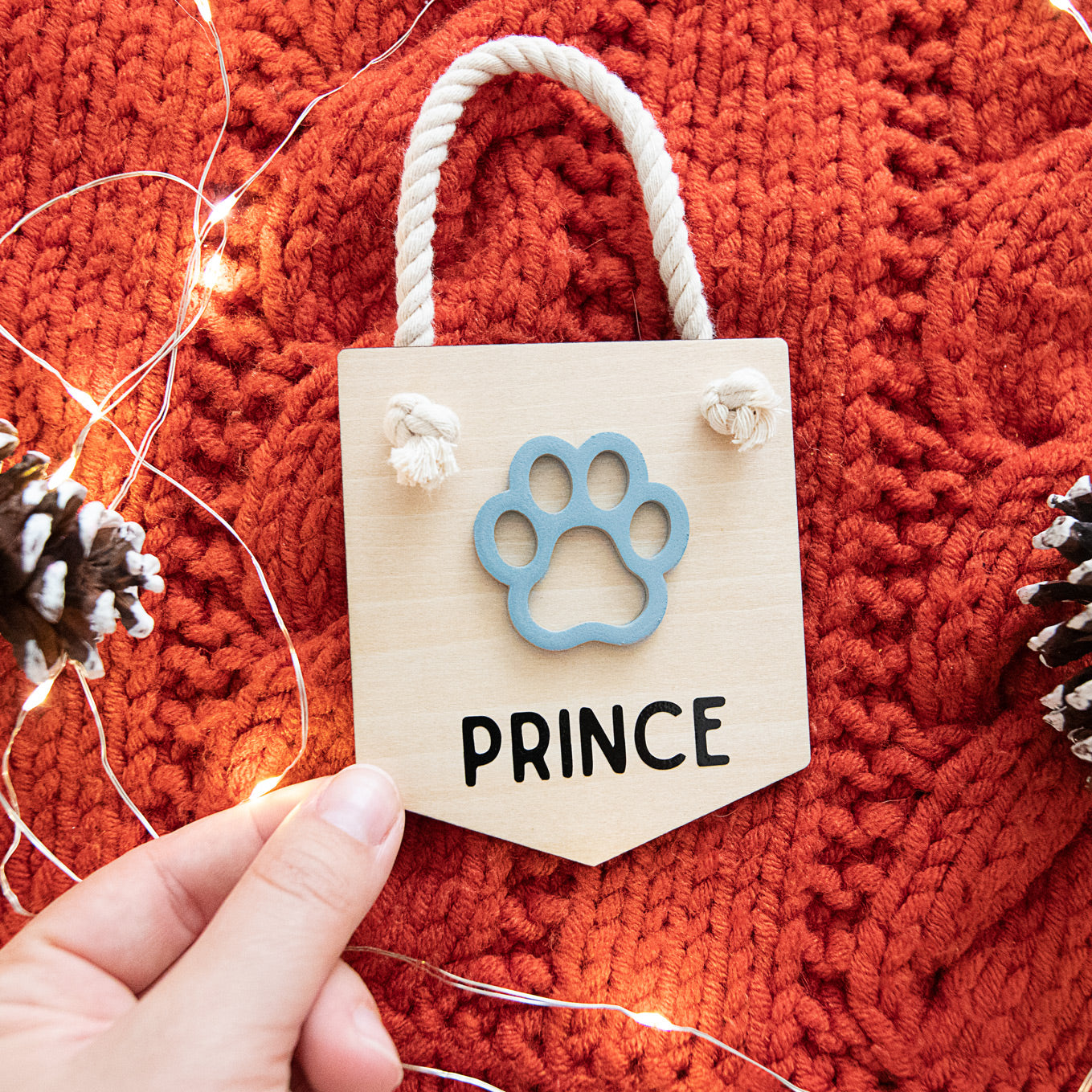 Weihnachtsgeschenk Namensschild Hunde