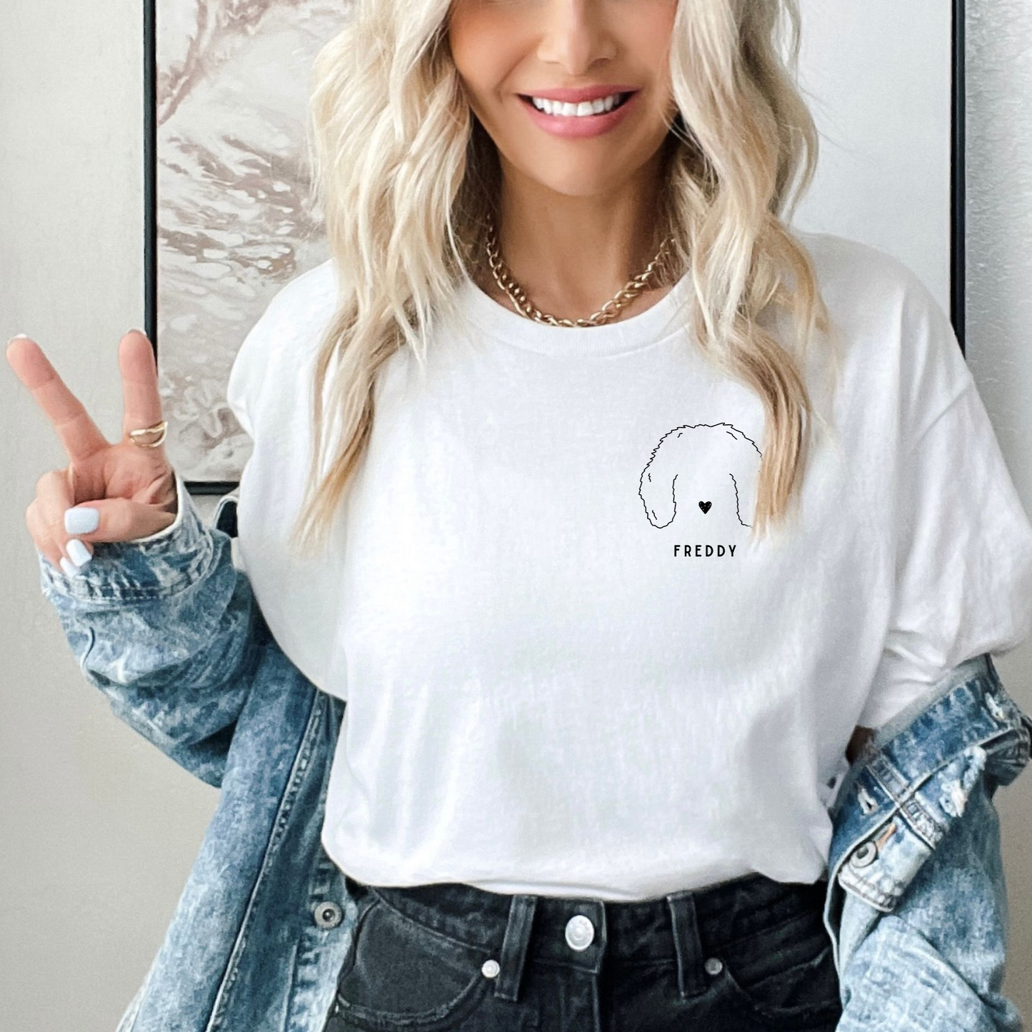 Shirt Hundeohren Geschenk Hundebesitzer personalisiert