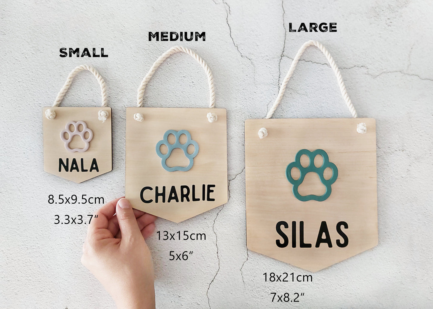 Weihnachtsgeschenk Namensschild Hunde