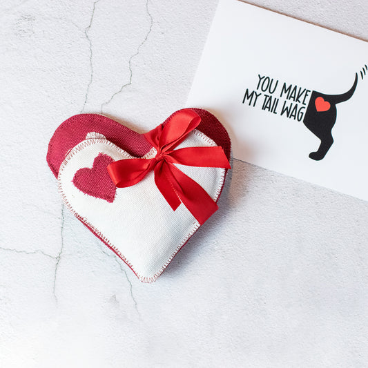 Hundespielzeug Herz Geschenk Valentinstag