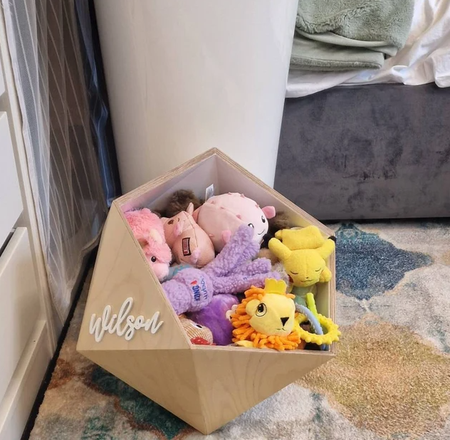 Personalized Dog Toy Basket with Dog Name