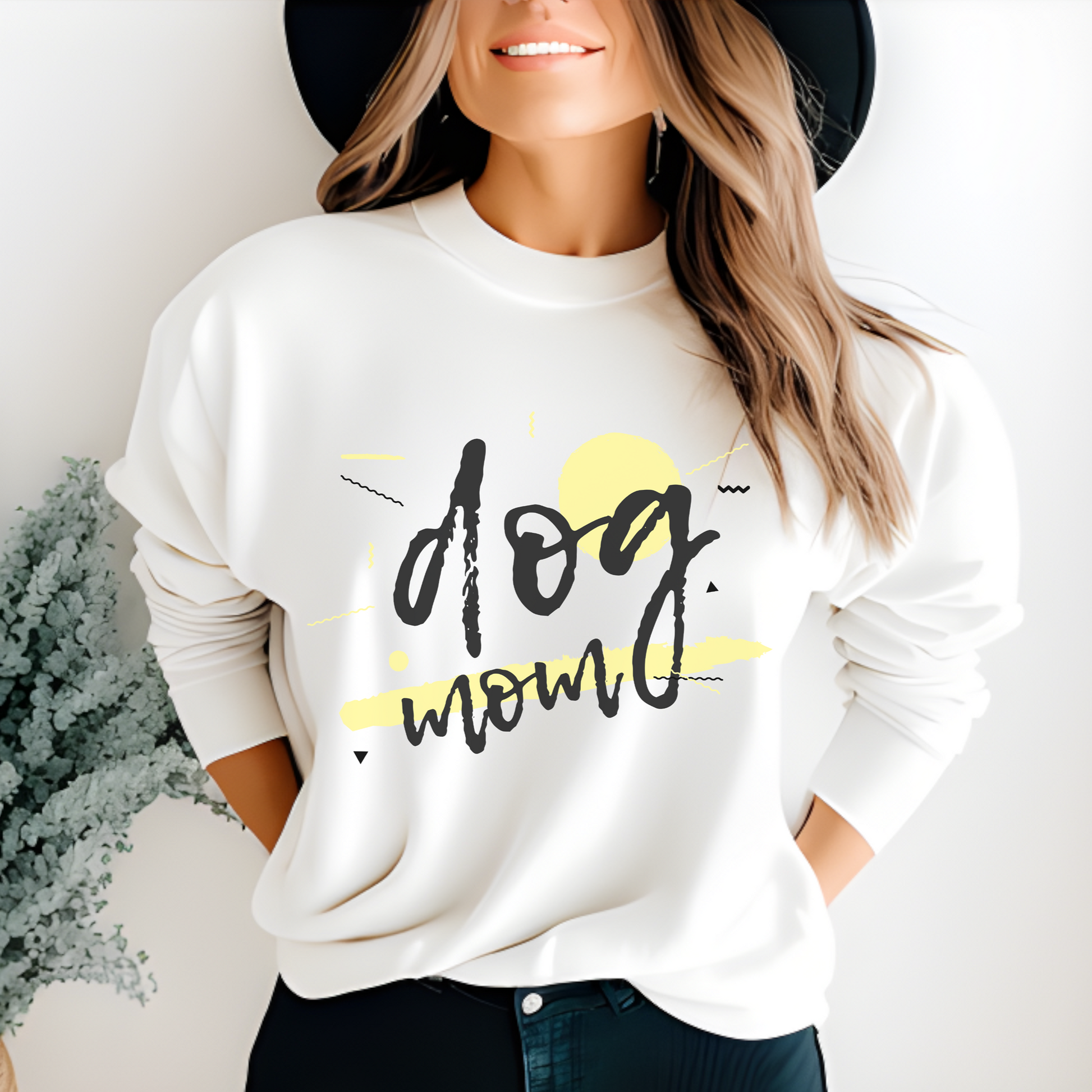 Weisser Pullover für Hundehalter Geschenk neuer Welpenbesitzer