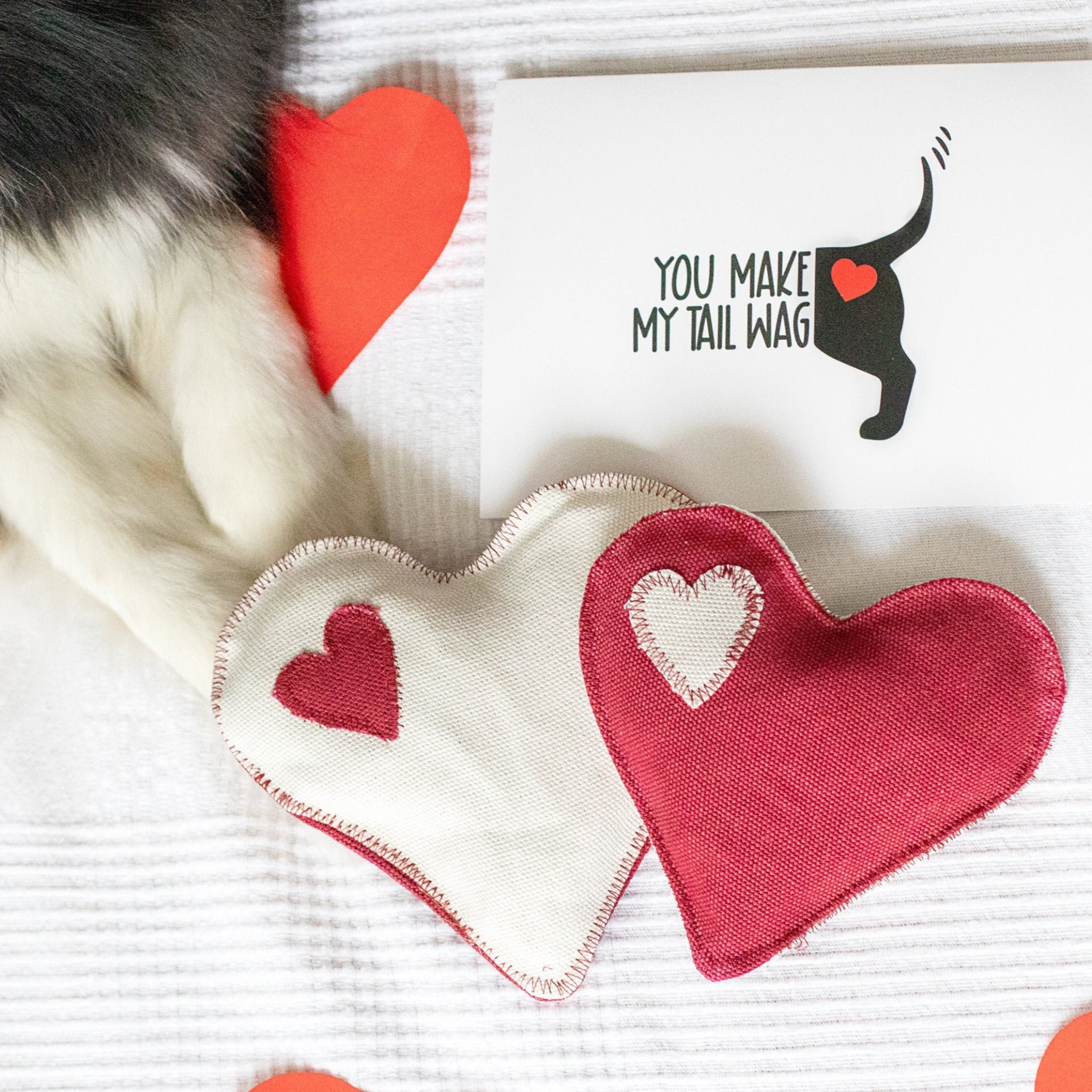 Valentinstag Geschenk Hund Karte Herzspielzeug Hund